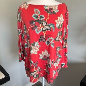 JJill wearever collection Floral Women's Top